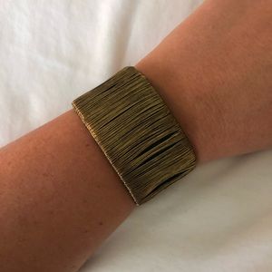 Bronzed wire cuff bracelet
